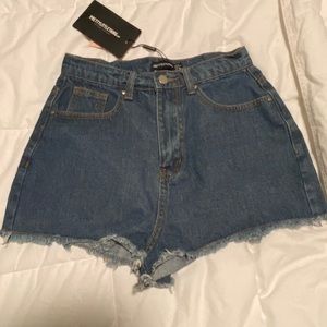Pretty Little Thing High Waisted Denim Shorts